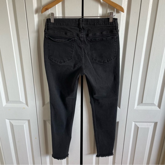 Madewell Maternity Skinny Jeans Women’s 29 Black Stonewashed Raw Hem Stretch EUC - Picture 9 of 16